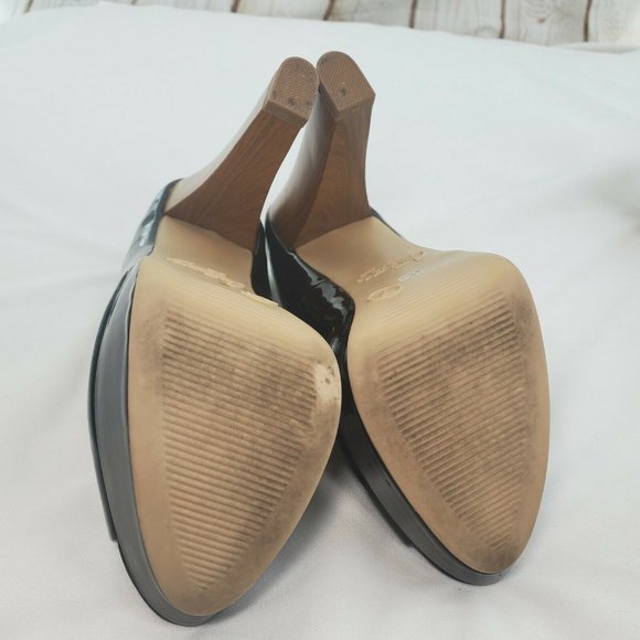 City Streets Womens Black Patent Block Heels Sz 7 - Picture 7 of 15